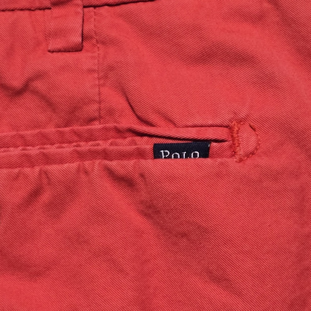 VTG Polo Ralph Lauren Classic Fit Nantucket Red Chino Shorts Mens 38 Pima Cotton - Picture 9 of 15